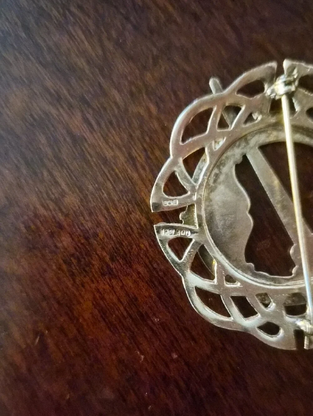 Michael Goldstone Sterling Silver Celtic Knot Brooch Pendant Signed Ireland